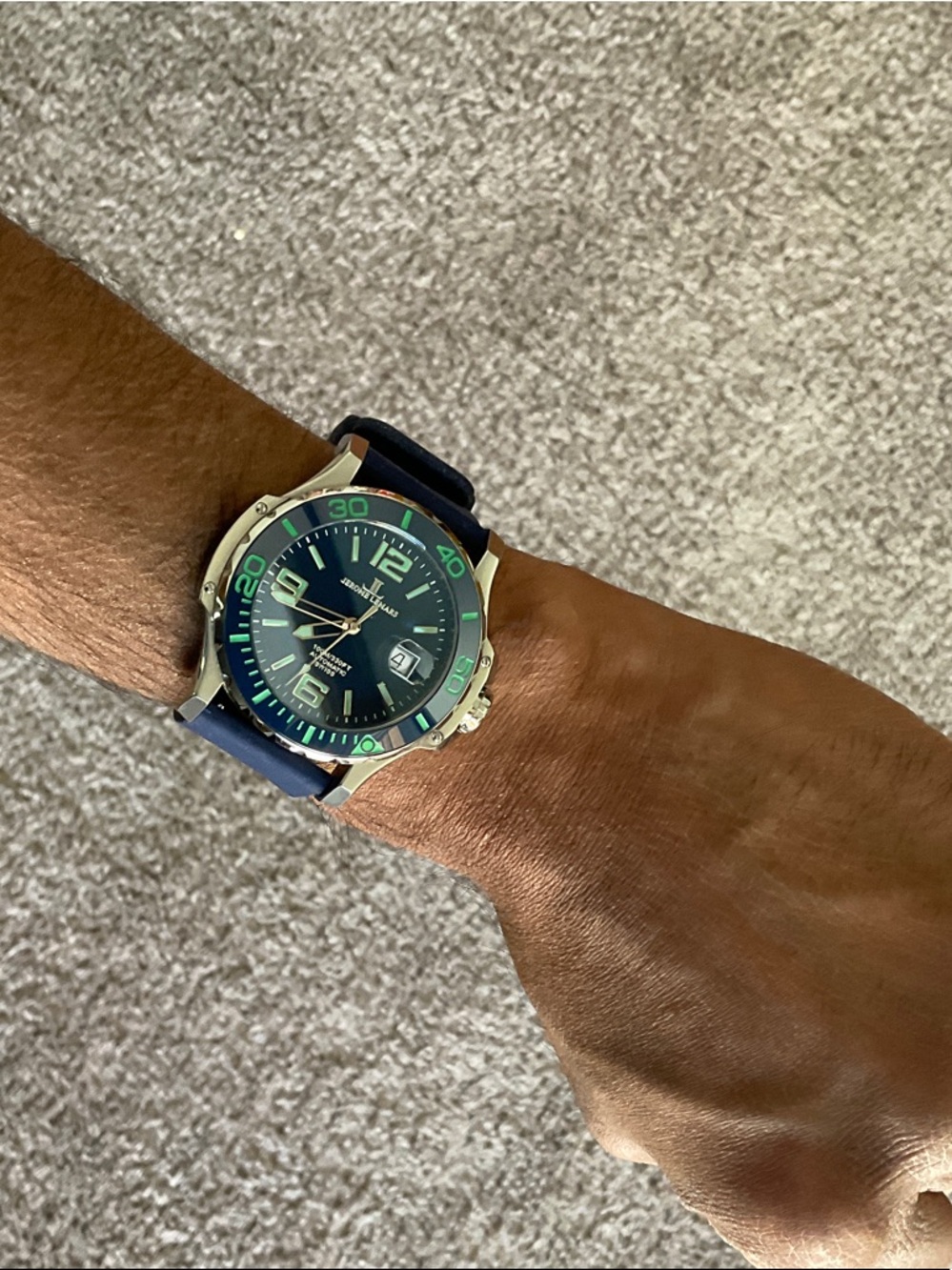 JEROME LEMARS automatic dive style men’s watch, like new, Swiss made - Picture 3 of 7